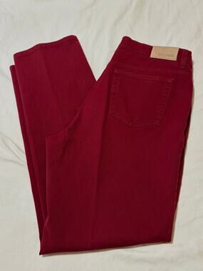 Cambio Sharon Jeans Burgundy Stretch Premium German Denim Straight Leg 16 EUC